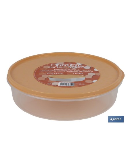 FIAMBRERA TORTILLA REDONDA NARANJA 24.5X6.5cm
