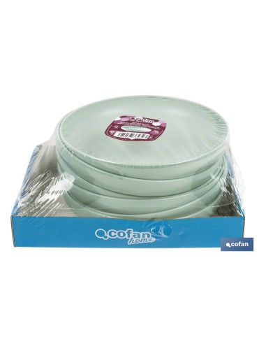 PLATO VERDE AGUA 20cm MODELO NARA 850ml