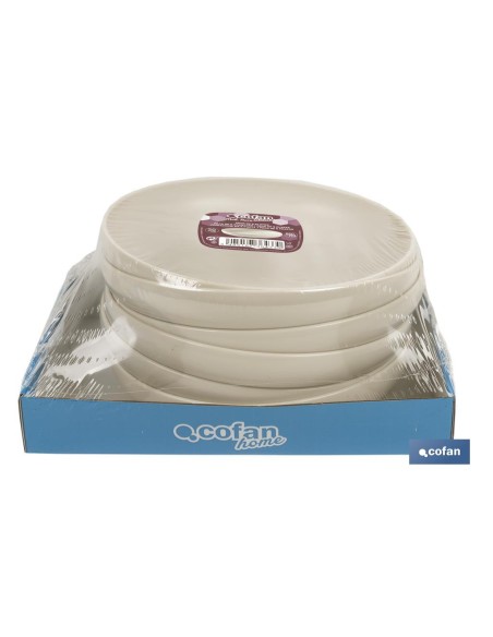 PLATO BEIGE 20cm MODELO NARA 850ml