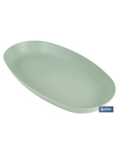 FUENTE OVALADA VERDE AGUA 39 x22x 4,5 cm MODELO NARA 2000ml venta unitaria