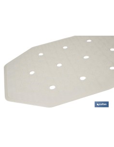 ALFOMBRA ANTIDESLIZANTE CON VENTOSAS BAÑERA/DUCHA BLANCO 36 X 72 cm 2