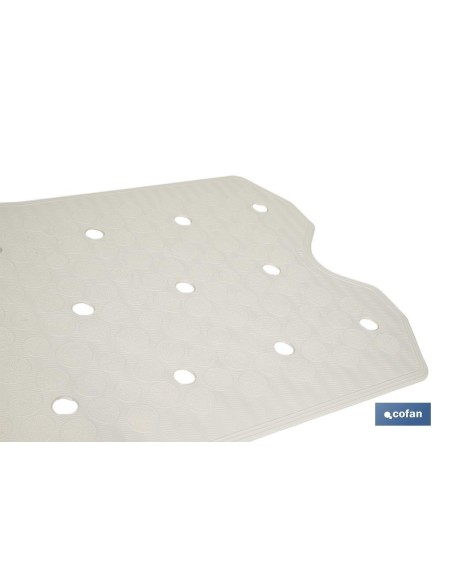 ALFOMBRA ANTIDESLIZANTE CON VENTOSAS BAÑERA/DUCHA BLANCO 36 X 72 cm