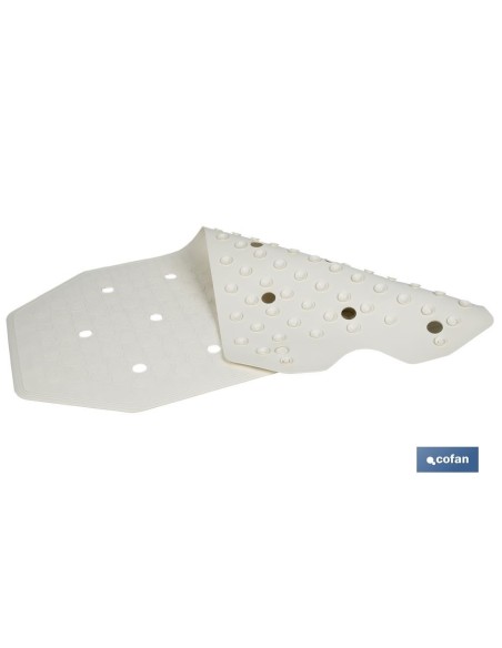 ALFOMBRA ANTIDESLIZANTE CON VENTOSAS BAÑERA/DUCHA BLANCO 36 X 72 cm