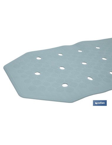 ALFOMBRA ANTIDESLIZANTE CON VENTOSAS BAÑERA/DUCHA AZUL CLARO 36 X 72 cm