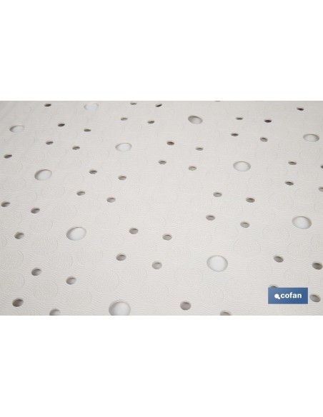 ALFOMBRA ANTIDESLIZANTE CON VENTOSAS BAÑERA/DUCHA BLANCO 53 X 53 cm