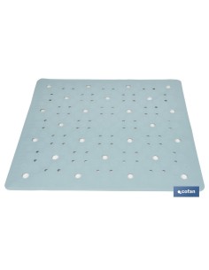ALFOMBRA ANTIDESLIZANTE CON VENTOSAS BAÑERA/ DUCHA AZUL CLARO 53 X 53 cm