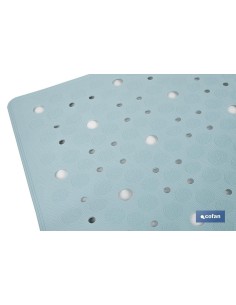 ALFOMBRA ANTIDESLIZANTE CON VENTOSAS BAÑERA/ DUCHA AZUL CLARO 53 X 53 cm 2