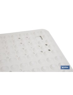 ALFOMBRA PLUS ANTIDESLIZANTE CON VENTOSAS BAÑERA/ DUCHA BLANCO 60 X 60 cm 2