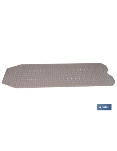 ALFOMBRA PLUS ANTIDESLIZANTE CON VENTOSAS BAÑERA/DUCHA BEIS PIEDRA 40 X104 cm