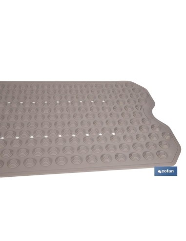 ALFOMBRA PLUS ANTIDESLIZANTE CON VENTOSAS BAÑERA/DUCHA BEIS PIEDRA 40 X104 cm