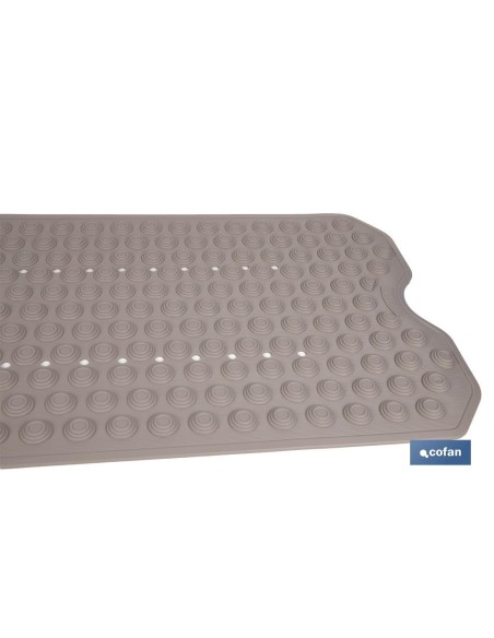 ALFOMBRA PLUS ANTIDESLIZANTE CON VENTOSAS BAÑERA/DUCHA BEIS PIEDRA 40 X104 cm