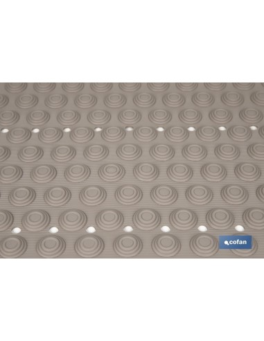 ALFOMBRA PLUS ANTIDESLIZANTE CON VENTOSAS BAÑERA/DUCHA BEIS PIEDRA 40 X104 cm