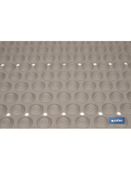 ALFOMBRA PLUS ANTIDESLIZANTE CON VENTOSAS BAÑERA/DUCHA BEIS PIEDRA 40 X104 cm