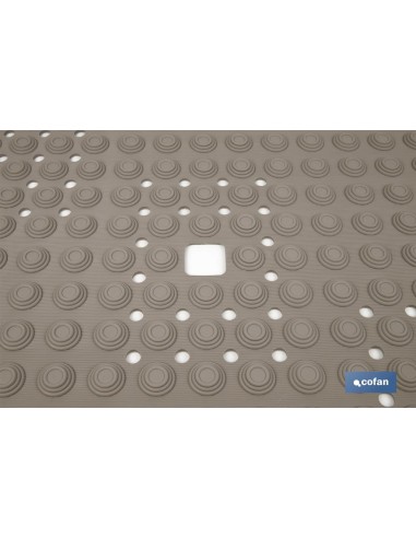 ALFOMBRA PLUS ANTIDESLIZANTE CON VENTOSAS BAÑERA/ DUCHA BEIS PIEDRA 60 X 60 cm