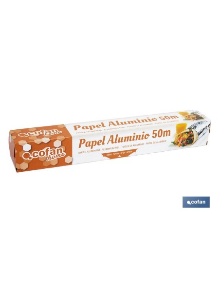 PAPEL ALUMINIO DOMÉSTICO 50M