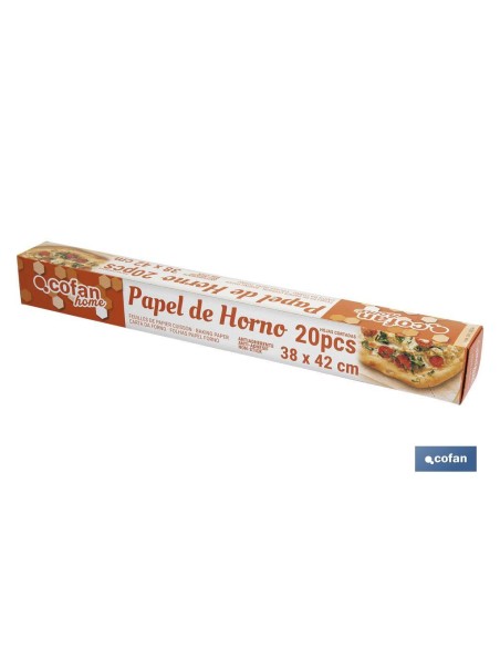 HOJAS PAPEL HORNO 20UDS 38 X 42CM