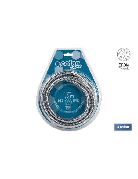 FLEXO DUCHA INOXIDABLE EXTENSIBLE 1,5m