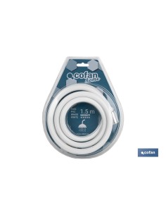 FLEXO DUCHA PVC/LATÓN COLOR BLANCO 1,5M 2