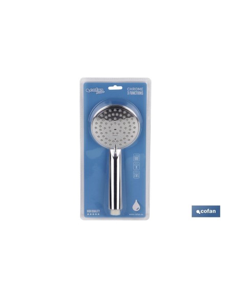 MANGO DUCHA CROMADO 3 FUNCIONES AHORRO AGUA