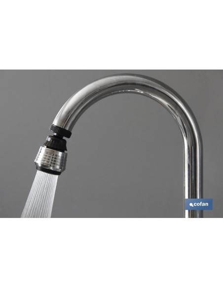GRIFO BORBOTEADOR 2 FUNC.CON FILTRO AIREADOR AHORRO AGUA Ø38mm