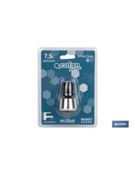 GRIFO BORBOTEADOR 2 FUNC.CON FILTRO AIREADOR AHORRO AGUA Ø38mm