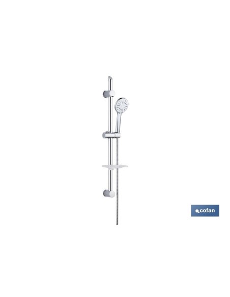 KIT DUCHA BARRA DESLIZANTE 3 PCS 5 FUNCIONES BLANCO
