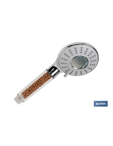 MANGO DE DUCHA IÓNICA CON ESFERAS MINERALES TRES FUNCIONES MODELO SPA