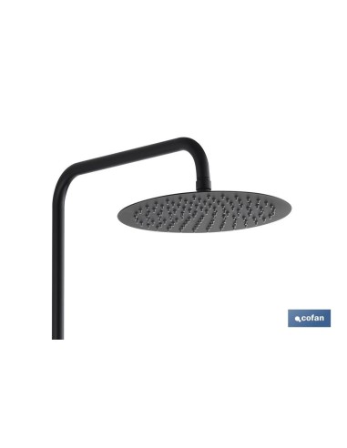 COLUMNA DUCHA NEGRA CON GRIFO MONOMANDO 80-140