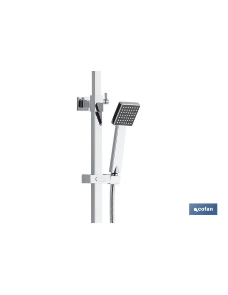 COLUMNA DE DUCHA MONOMANDO DISEÑO CUADRADO 90-1.40 CM