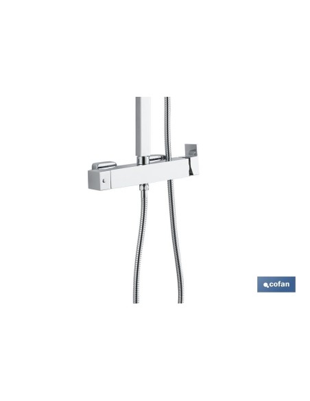 COLUMNA DE DUCHA MONOMANDO DISEÑO CUADRADO 90-1.40 CM