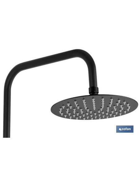 COLUMNA DE DUCHA NEGRA CON GRIFO TERMOSTATICO 90-1,40 CM