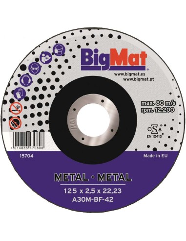 DISCO METAL BIGMAT A24EX 125X2,5X22,23 (RETRACTIL)