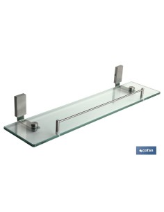ESTANTE CRISTAL+INOX 304 GAMA MADEIRA SATIN