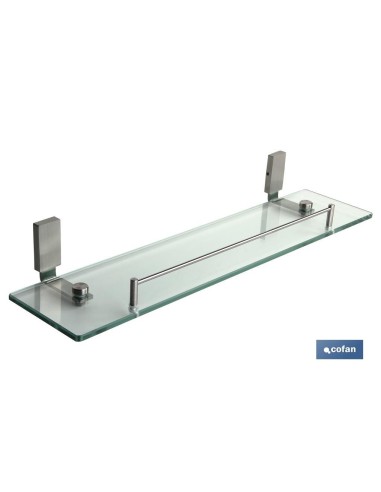 ESTANTE CRISTAL+INOX 304 GAMA MADEIRA SATIN