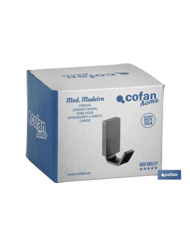 PERCHA GAMA MADEIRA INOX 304 SATIN