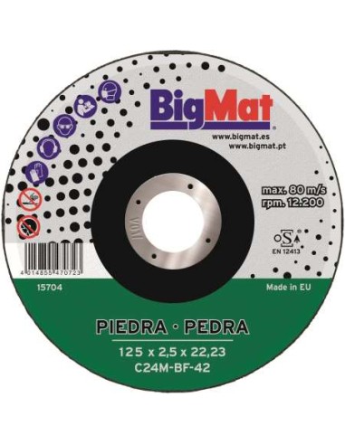 DISCO PIEDRA BIGMAT C24R 125X2,5X22,23 (RETRACTIL) (B) KLINGSPOR