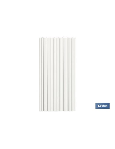 CORTINA DE BAÑO BLANCA POLIÉSTER COLORES 220x200