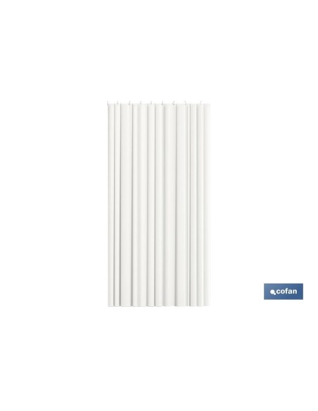 CORTINA DE BAÑO BLANCA POLIÉSTER COLORES 220x200