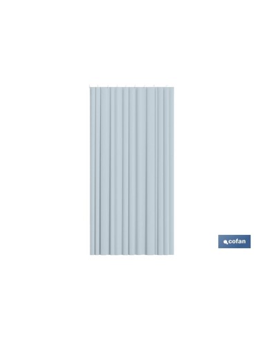 CORTINA DE BAÑO AZUL POLIÉSTER COLORES 140x200