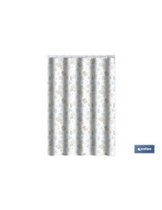 CORTINA DE BAÑO MARINA POLIÉSTER 220 X 200 CM