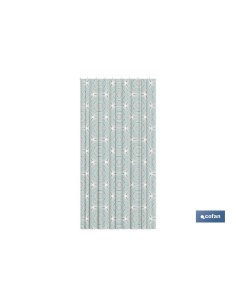 CORTINA DE BAÑO HEXAGONOS POLIÉSTER 140x200