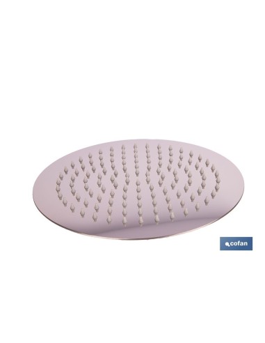 CABEZAL DE DUCHA REDONDO EXTRAFINO DE ACERO INOXIDABLE 304 Ø24,5 CM