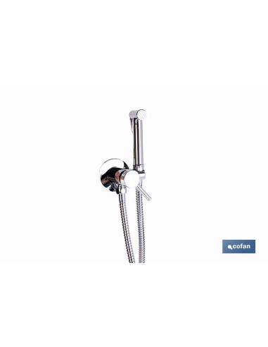 DUCHA HIGIÉNICA PARA INODORO AGUA FRÍA Y CALIENTE COLOR INOX 13 X 7,5 X 10 CM