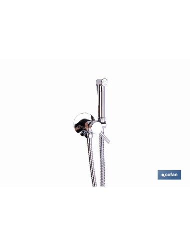 DUCHA HIGIÉNICA PARA INODORO AGUA FRÍA Y CALIENTE COLOR INOX 13 X 7,5 X 10 CM