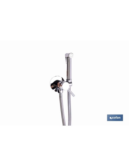 DUCHA HIGIÉNICA PARA INODORO AGUA FRÍA Y CALIENTE COLOR INOX 13 X 7,5 X 10 CM