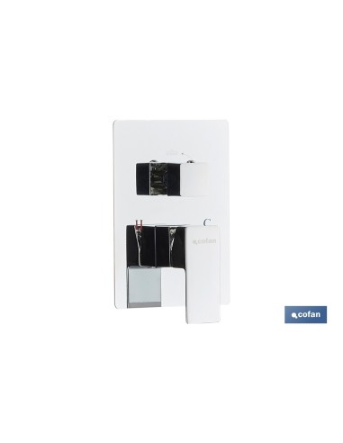 CONJUNTO DE DUCHA EMPOTRADA MONOMANDO CUADRADA CROMADA