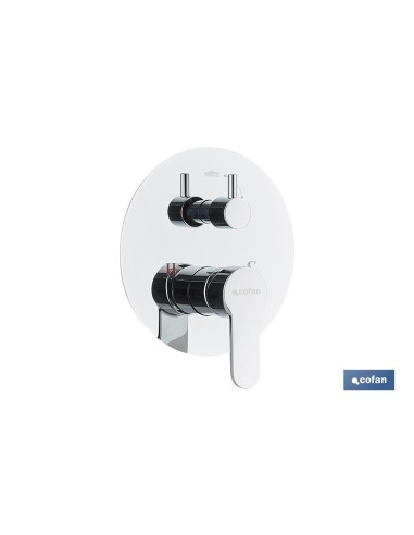 CONJUNTO DE DUCHA EMPOTRADA MONOMANDO REDONDA CROMADA