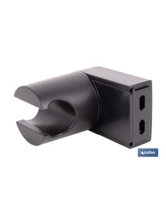 SOPORTE DE DUCHA PARA PARED COLOR NEGRO ABS 2