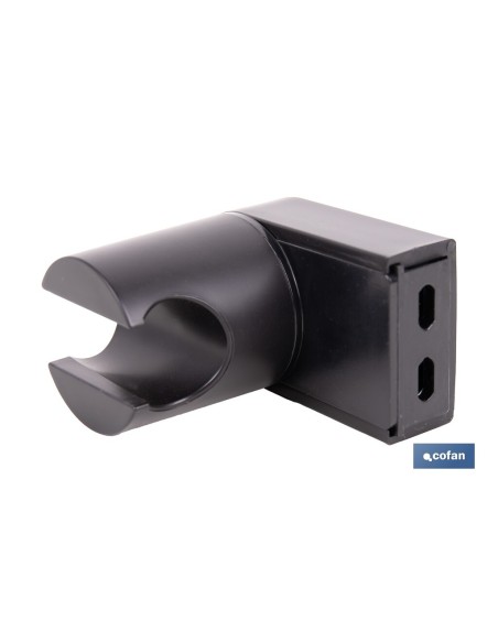 SOPORTE DE DUCHA PARA PARED COLOR NEGRO ABS