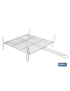 PARRILLA DOBLE INOX 500 X 500MM